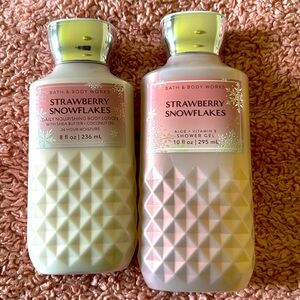 Strawberry Snowflakes Scented Shower Gel and Body Lotion